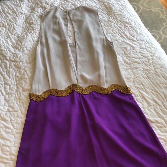 DVF sheath dress with gold detailing and pockets - Picture 5 of 5